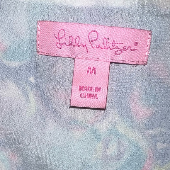 𝐋𝐈𝐋𝐋𝐘 𝐏𝐔𝐋𝐈𝐓𝐙𝐄𝐑 | SILK RUFFLE HEM COLORFUL DRESS - Picture 7 of 9